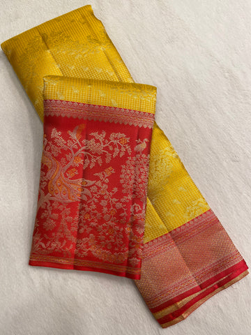 Pure Zari Handloom Kanjeevaram Silk Mark Certified Saree