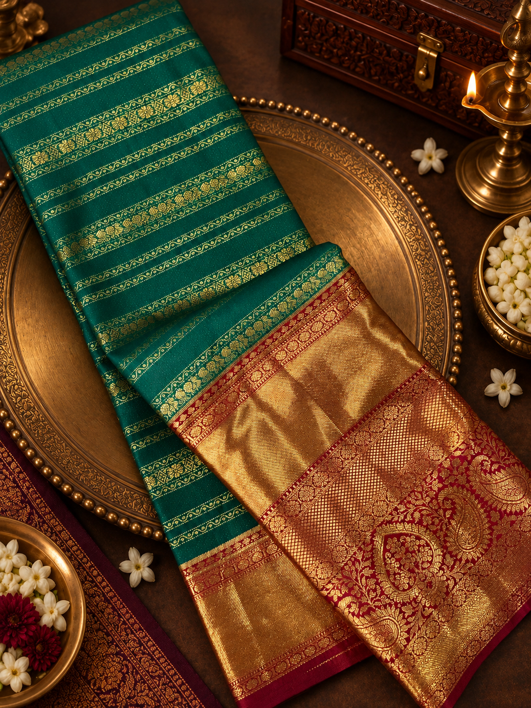 Premium Semi Kanchipuram Silk Saree - RF1147