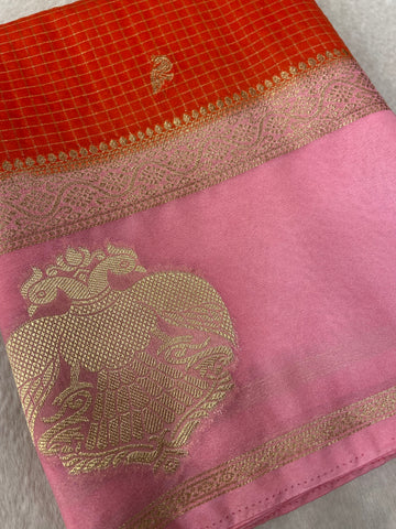 Premium Semi Crepe Mysore Silk Saree