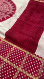 Premium Crepe Silk Saree With Bhandani Design