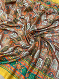 Banarasi Kalamkari Saree With Mirror Work
