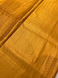 Premium quality semi tissue kanjeevaram silk saree- 902695 Goldenish yellow