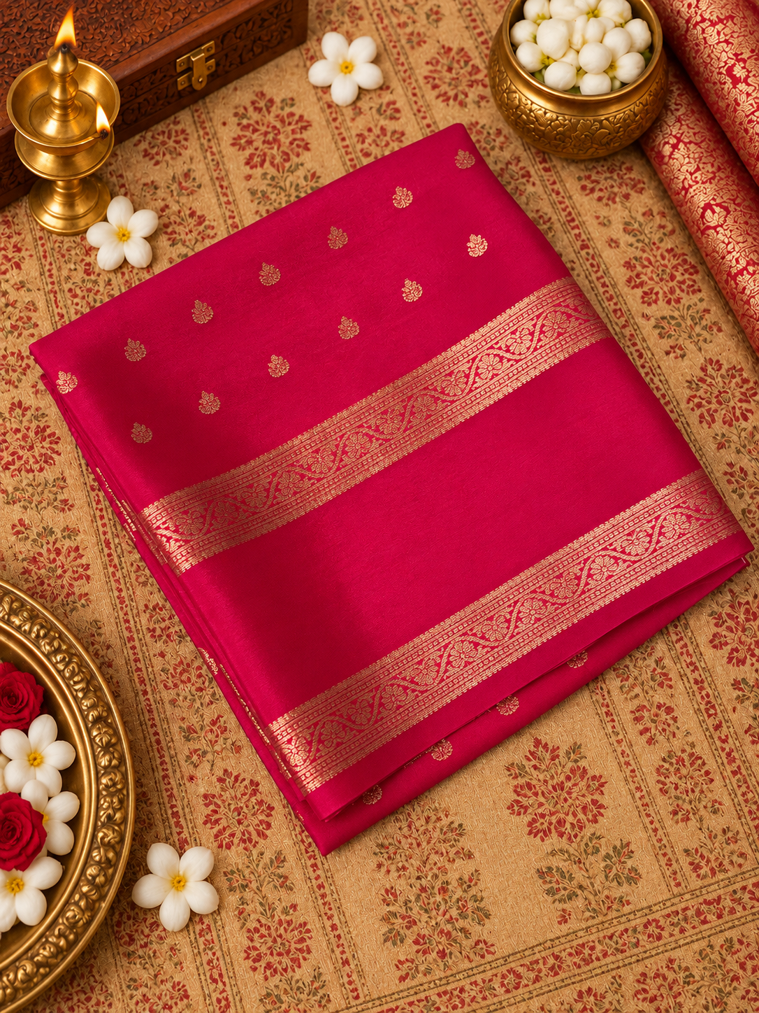 Pure Mix Crepe Mysore Silk Saree💗 - 902030