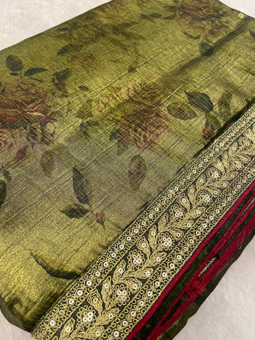 Premium Crush Organza Saree