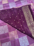 Pure Chinnon crepe Saree- 902541 Dark onion pink