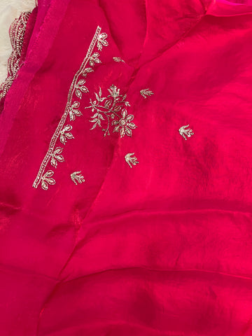 Chinnon Saree With Work