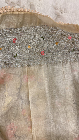 Pure tissue organza saree