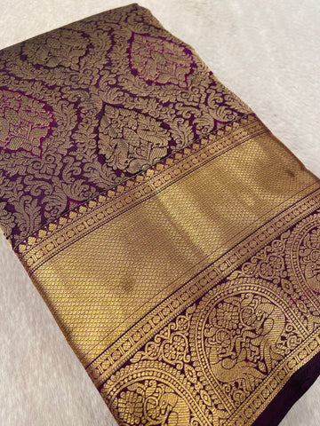Pure Handloom Kanjeevaram Silk Mark Certified Saree