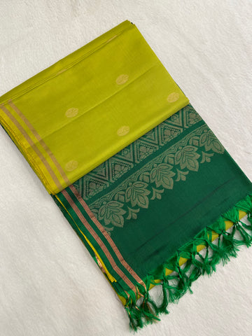 Half Mix Kanjeevaram Soft Silk Saree