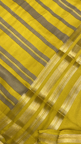 Printed Semi Crepe Mysore Silk Saree With Kalamkari