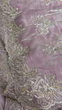 Premium Organza Saree (Lavender)