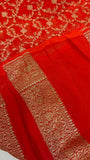 Pure crepe khaddi Banarasi saree- Silk mark certified- GS