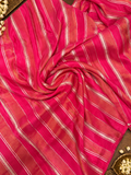 Pure Chinnon crepe Saree- 902563 Reddish pink