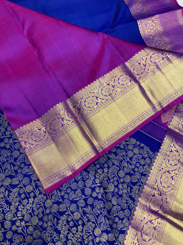 Pure 1G zari handloom Kanjeevaram silk mark certified saree
