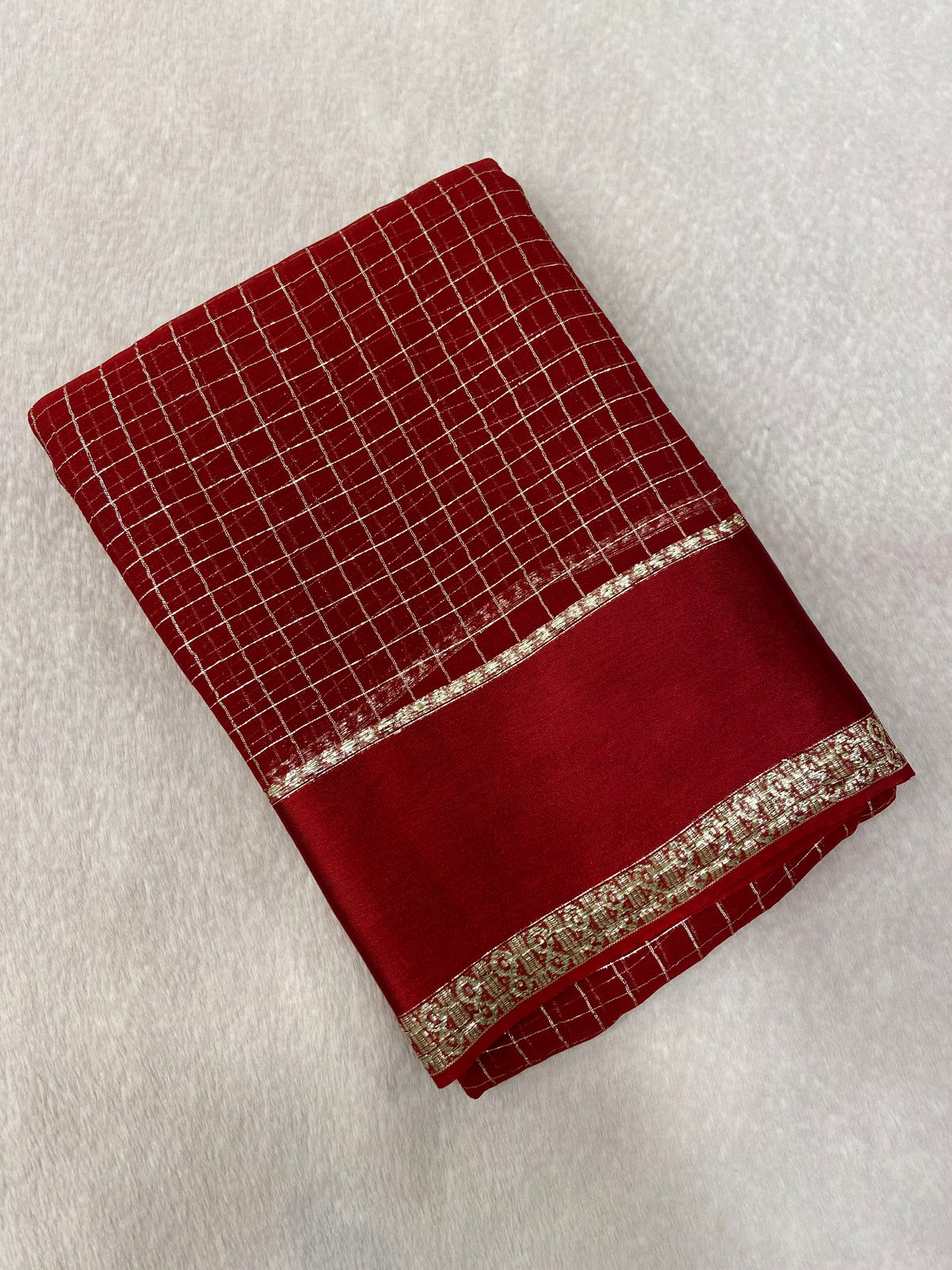Chiffon Saree With Satin Border