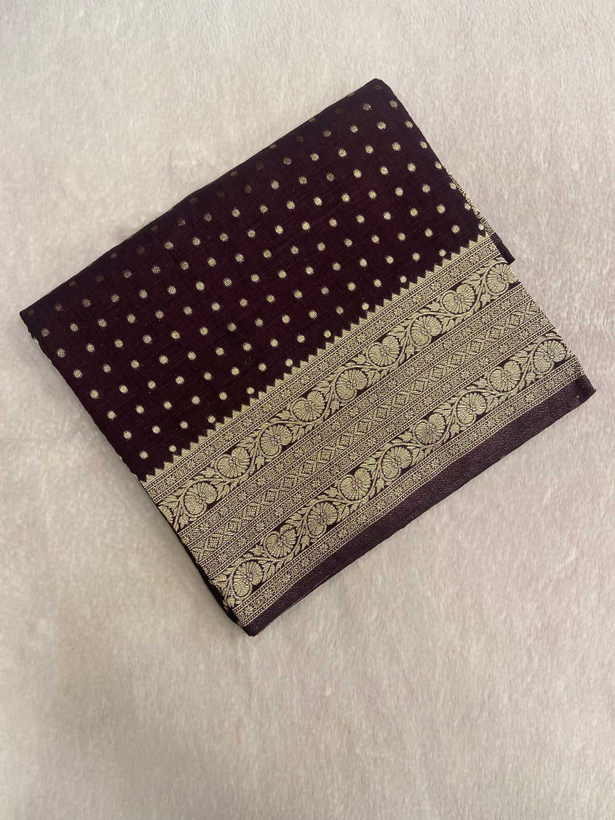 Premium Heritage Cotton Saree (Dark)