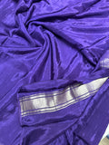 Plain body design modal silk saree with bandhini design pallu- 902263 Purple