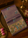 Premium Soft Tissue Organza Saree With Paithani Border