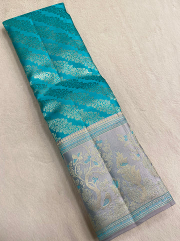 Pure Zari Handloom Kanjeevaram Silk Mark Certified Saree