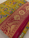 Premium Banarasi Crepe silk Saree With Appliqué Work -902830