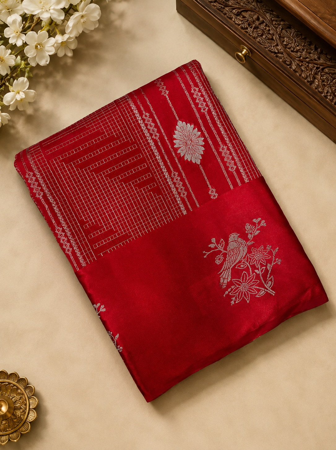 Premium Crepe Satin Silk Saree ❤️