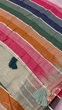 Linen Cotton Saree (Dark💚)