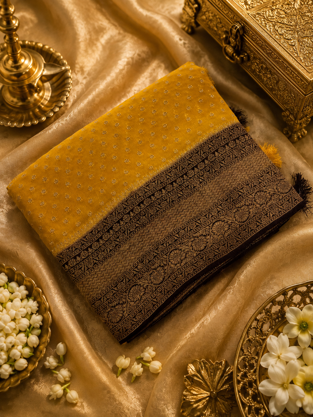 Pure replica in Banarasi crepe khaddi saree