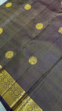 Pure 2G zari handloom Kanjeevaram Silk Saree- Silk mark certified- PS2347 Chocolate brown