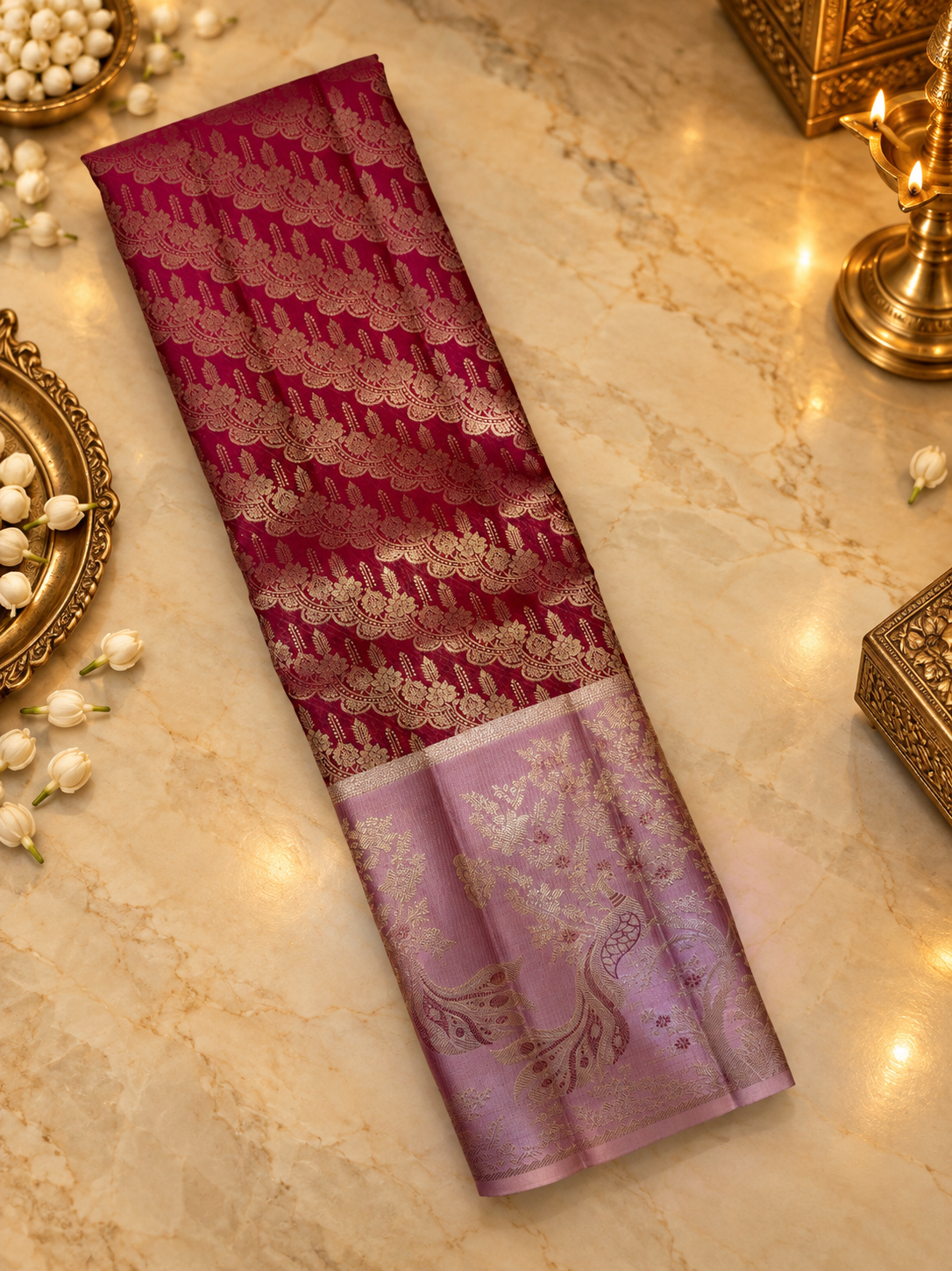 Pure Kanjeevaram Silk Saree- Silk mark certified- PS2374
