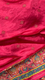 Premium Banarasi Crepe Satin Kalamkari Saree