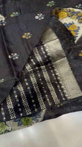 Premium Quality Semi Mashru Silk Saree with Scalloped border