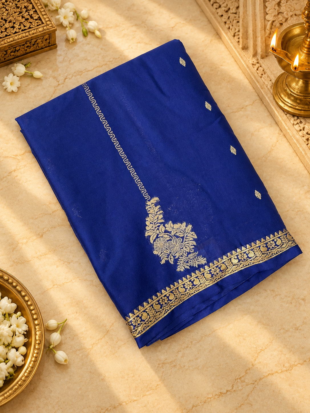 Premium Crepe Silk Saree (Dark)- 902377