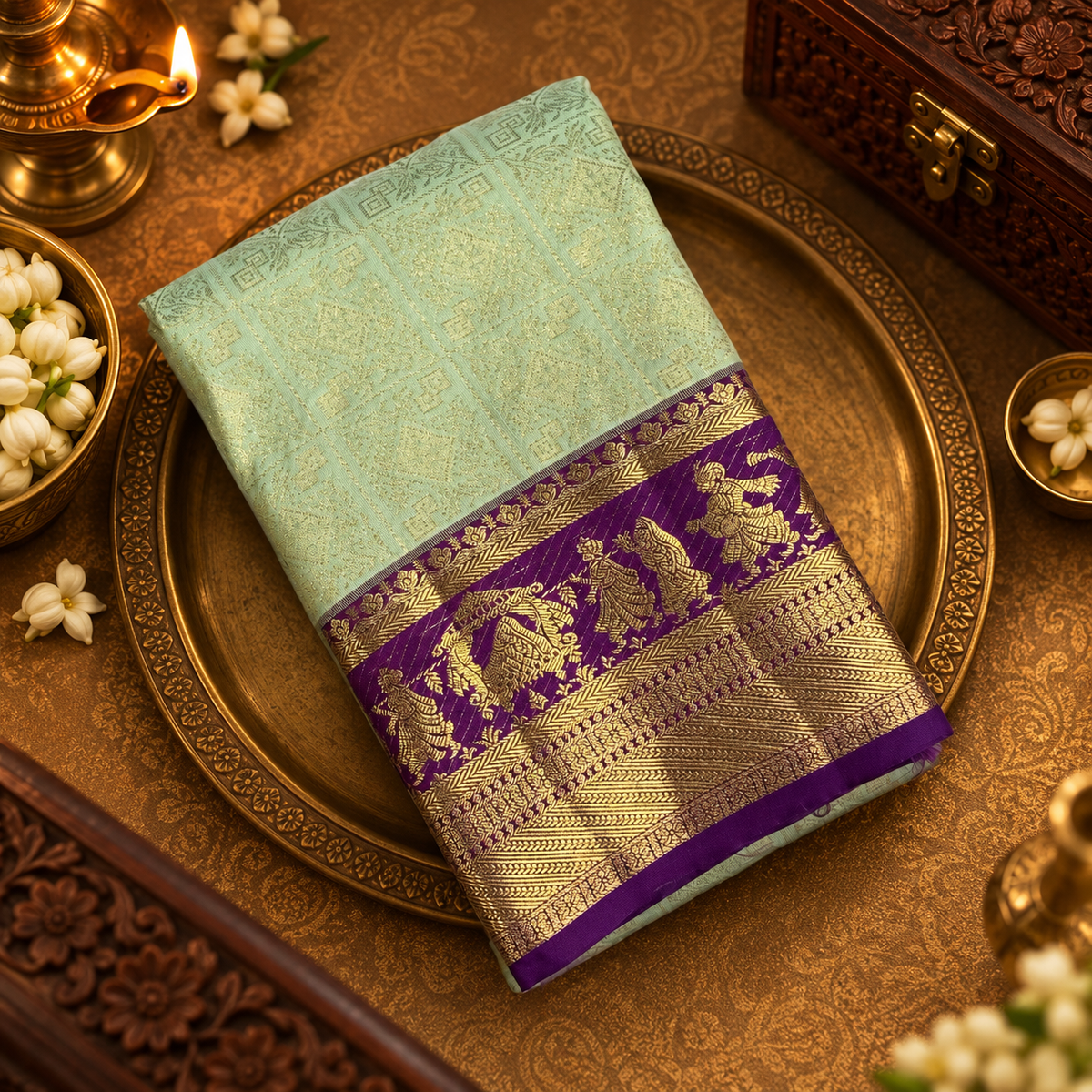 Premium Semi Kanjeevaram Silk Saree - 902211