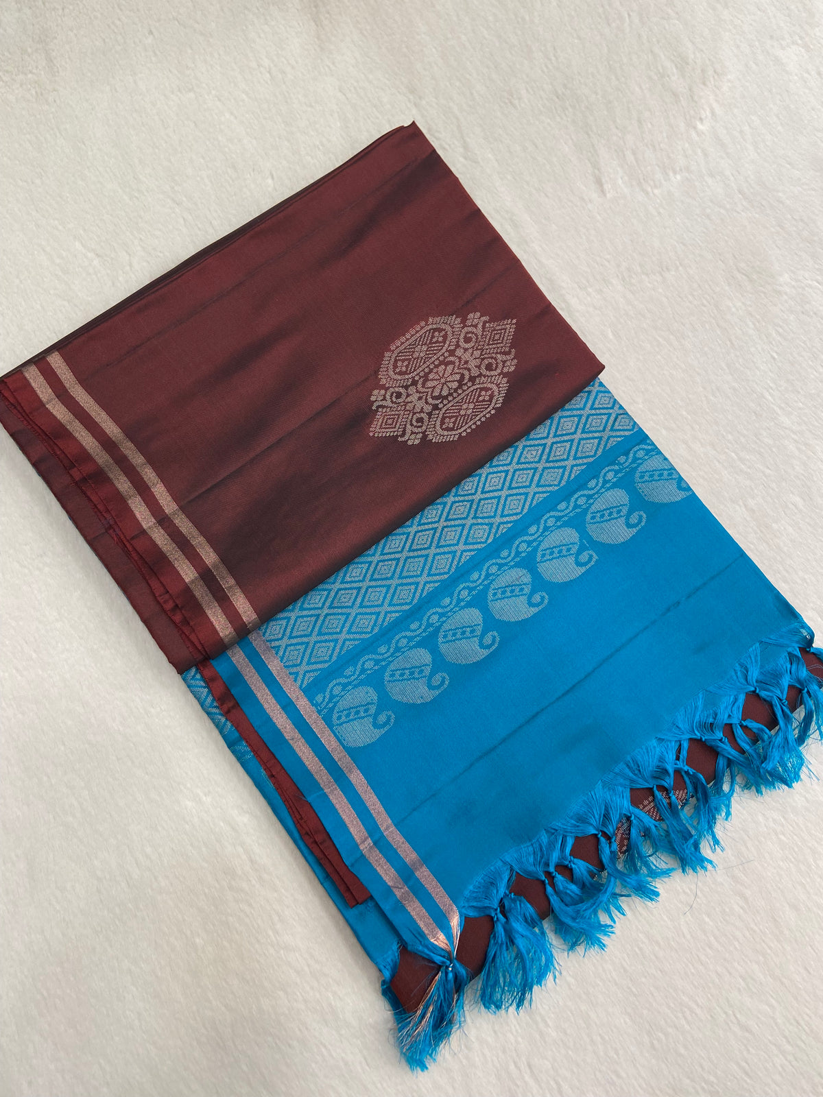 Half Mix Kanjeevaram Soft Silk Saree