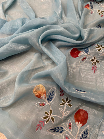 Premium Crush Organza Saree