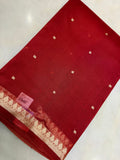 Pure Organza silk saree- Silk mark certified- 902351 Rust Orange