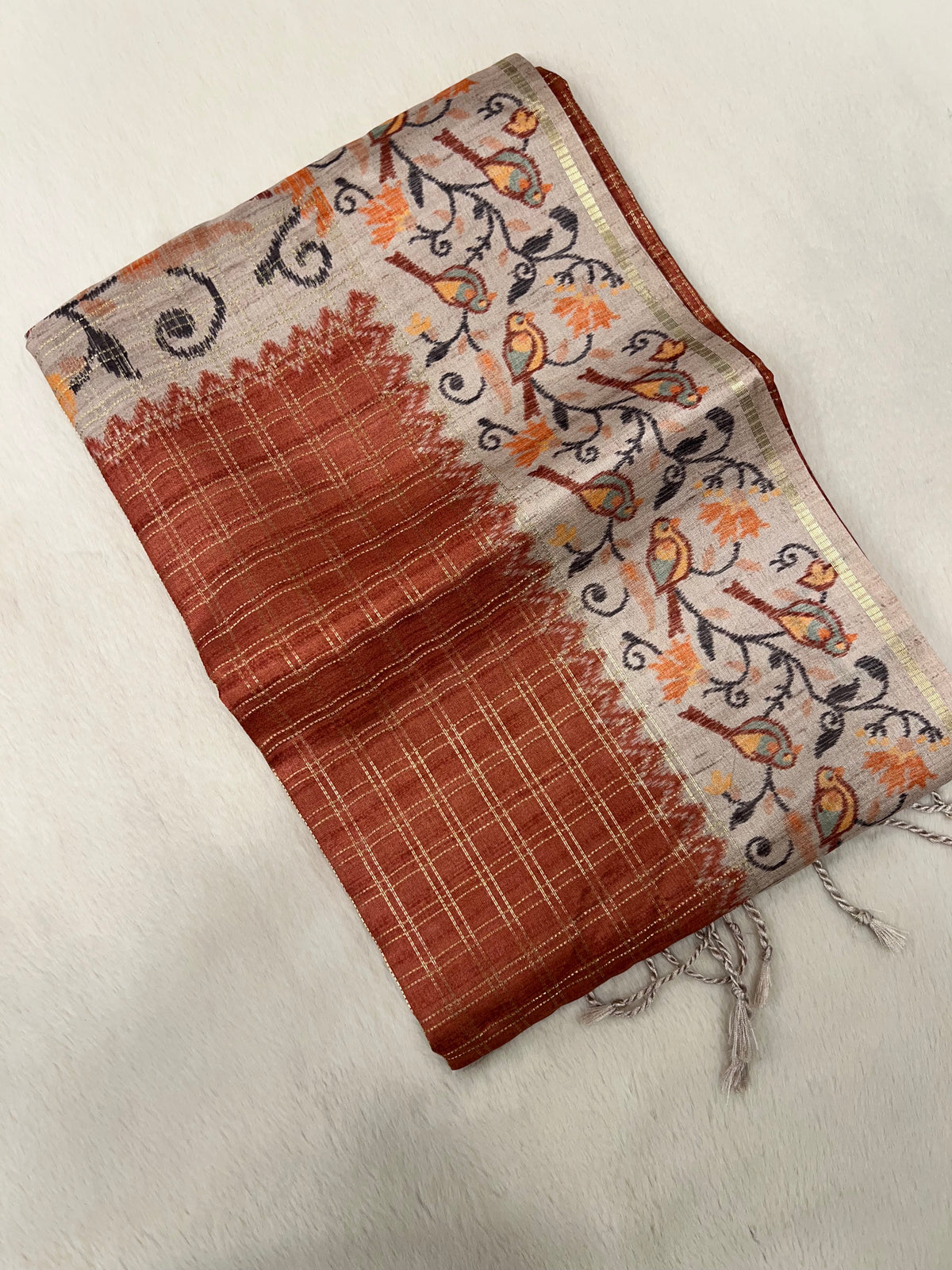 Premium Butter Silk Saree With Kalamkari Border✨