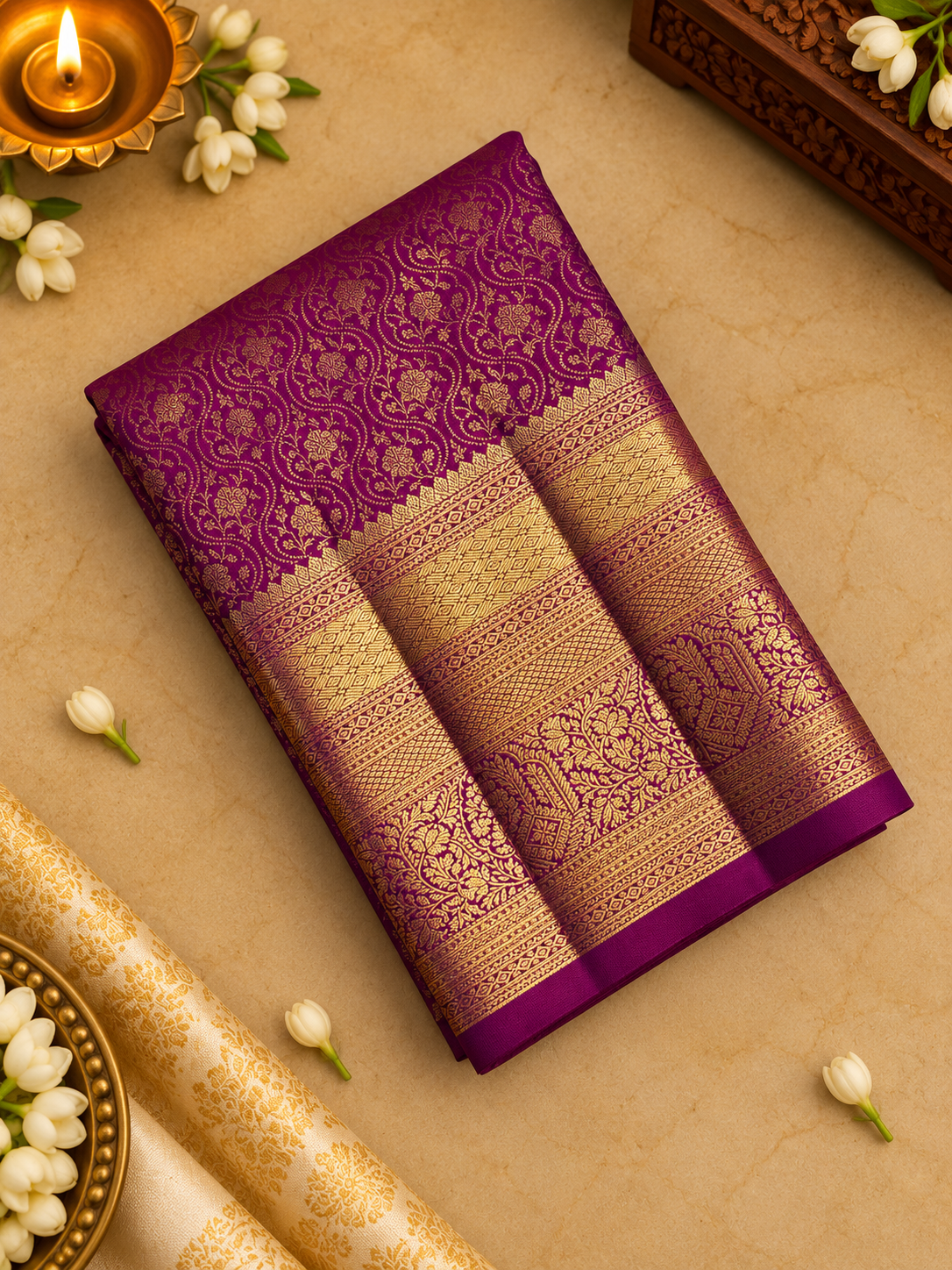 Premium Semi Kanchipuram Silk Saree-RF1209