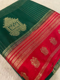 Pure  Mix Mysore Crepe Silk Saree