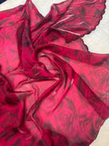 Premium Fendicrush organza saree- 902585 Maroon