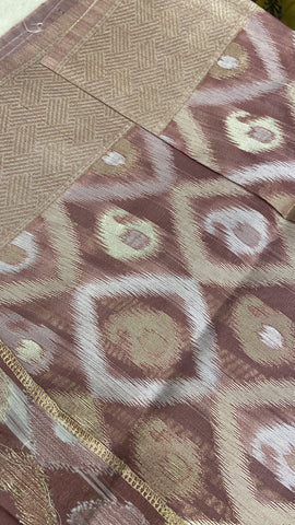 Premium soft organza with Pochampally blouse