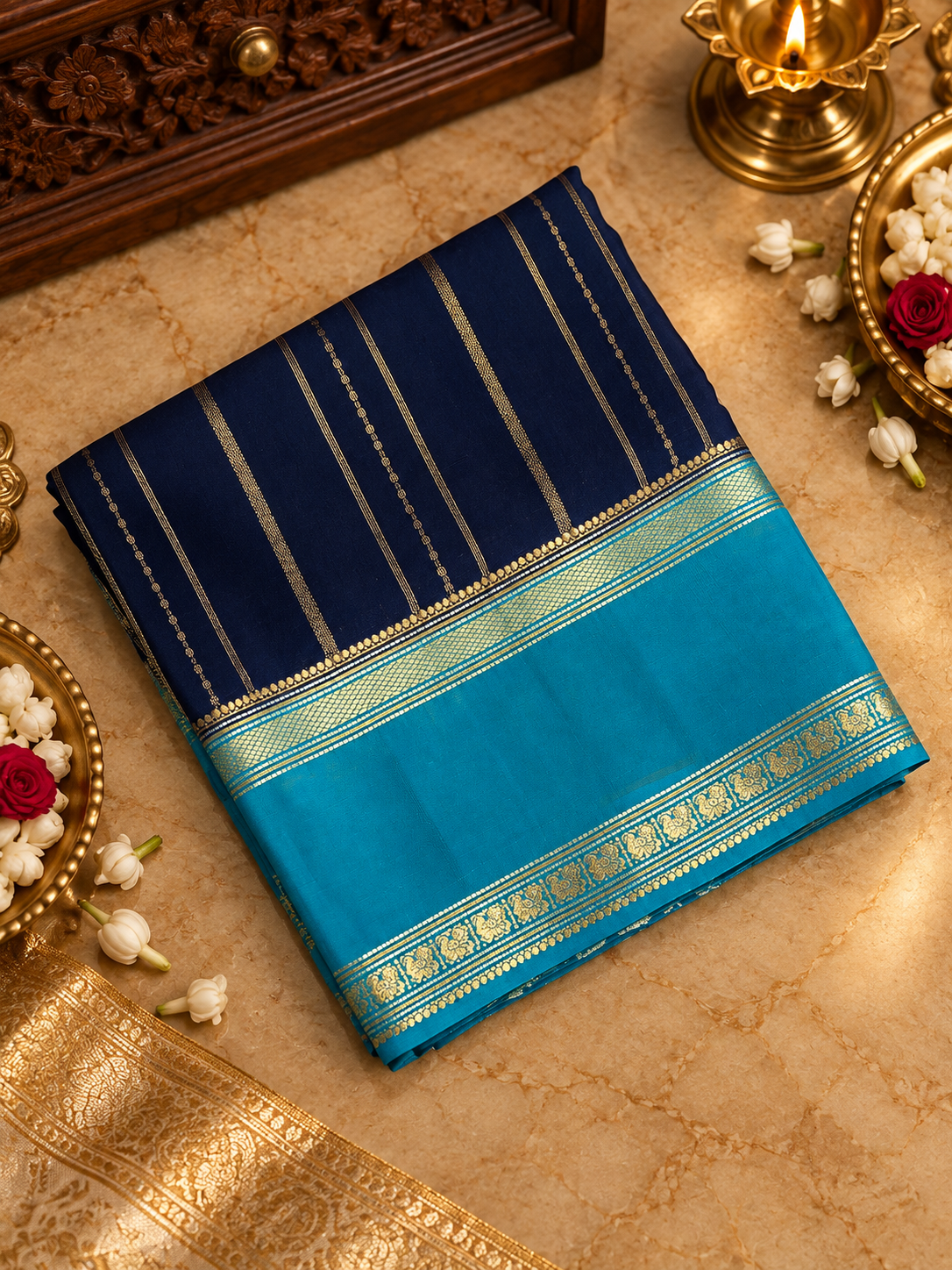 Pure Mix Mysore Crepe Silk Saree-902498