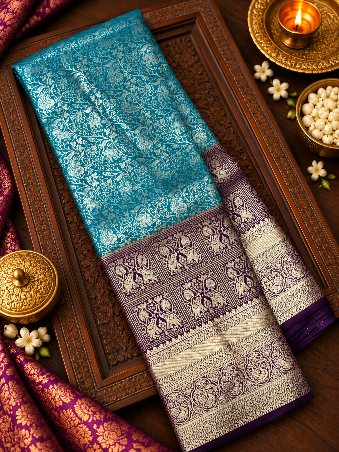 Premium Bridal Semi Kanchipuram Silk Saree