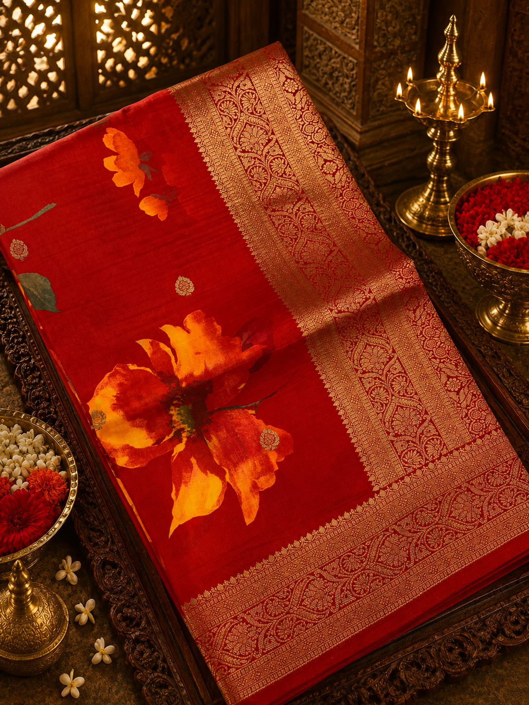 Digital Print Concept In Premium Semi Kanchipuram Silk Saree ❤️