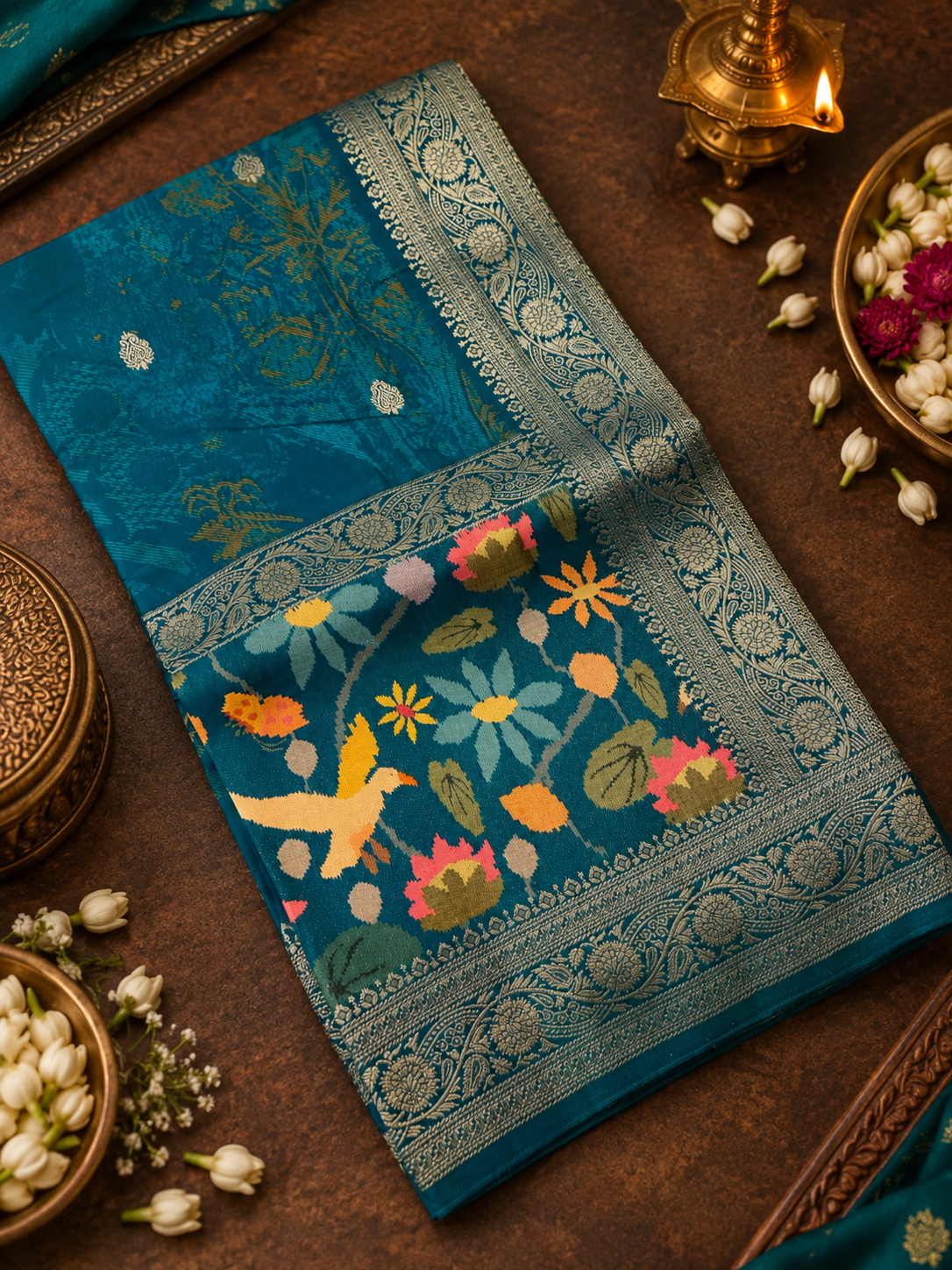 Digital Print Concept in Premium Semi Kanchipuram Silk Saree -902261