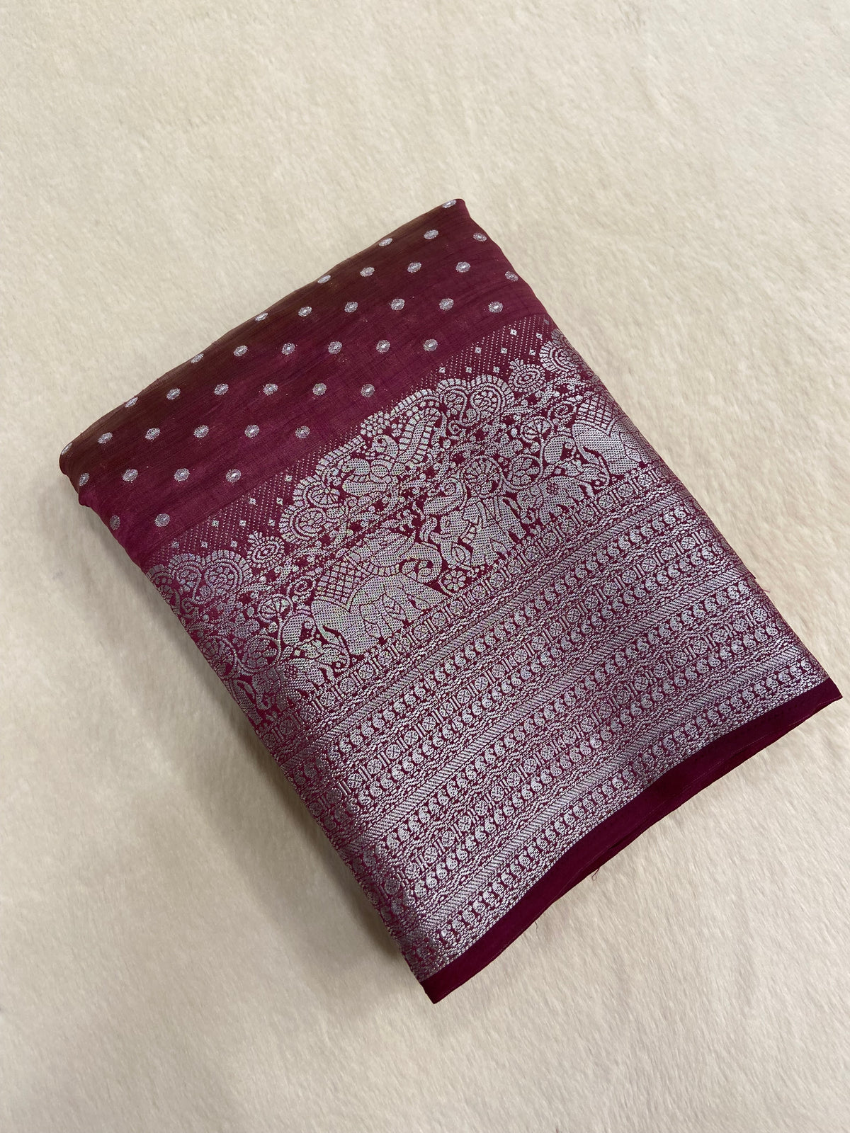 Butter Crepe Silk Saree