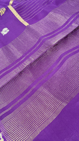 Pure Mix Semi Crepe Mysore Silke Saree