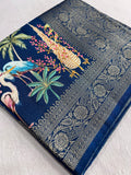Premium Kalamkari Crepe Silk Saree - 902261