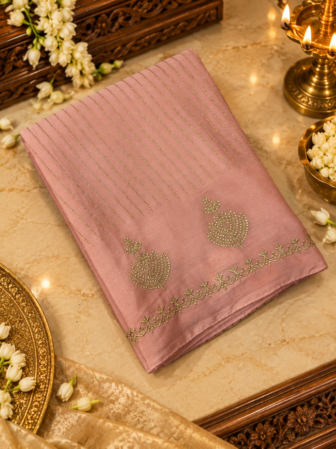Russian Silk Saree With Embroidery-902505