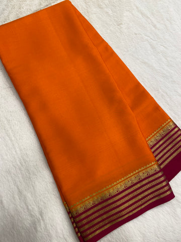 Pure crepe mysore silk saree silk mark certified 80 GSM
